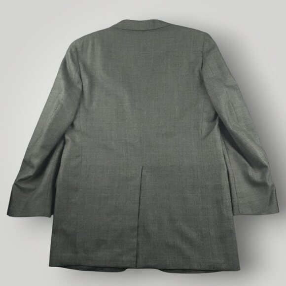 Vtg Single Breasted Suit Mens 40R/34R Classic Fit Wool 2 Piece Glen Check Plaid - Picture 5 of 16